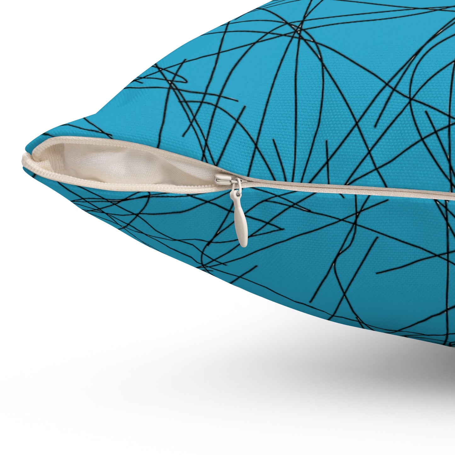 FAVLK MOOD Turquoise Spun Polyester Square Pillow
