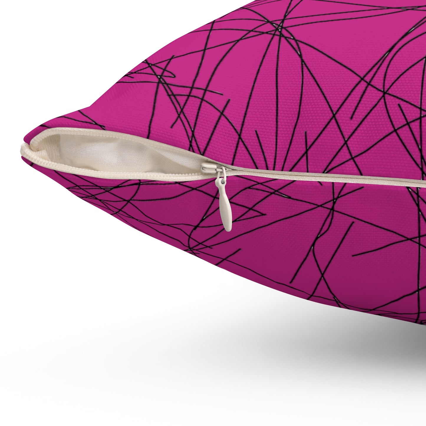 FAVLK MOOD Pink Spun Polyester Square Pillow