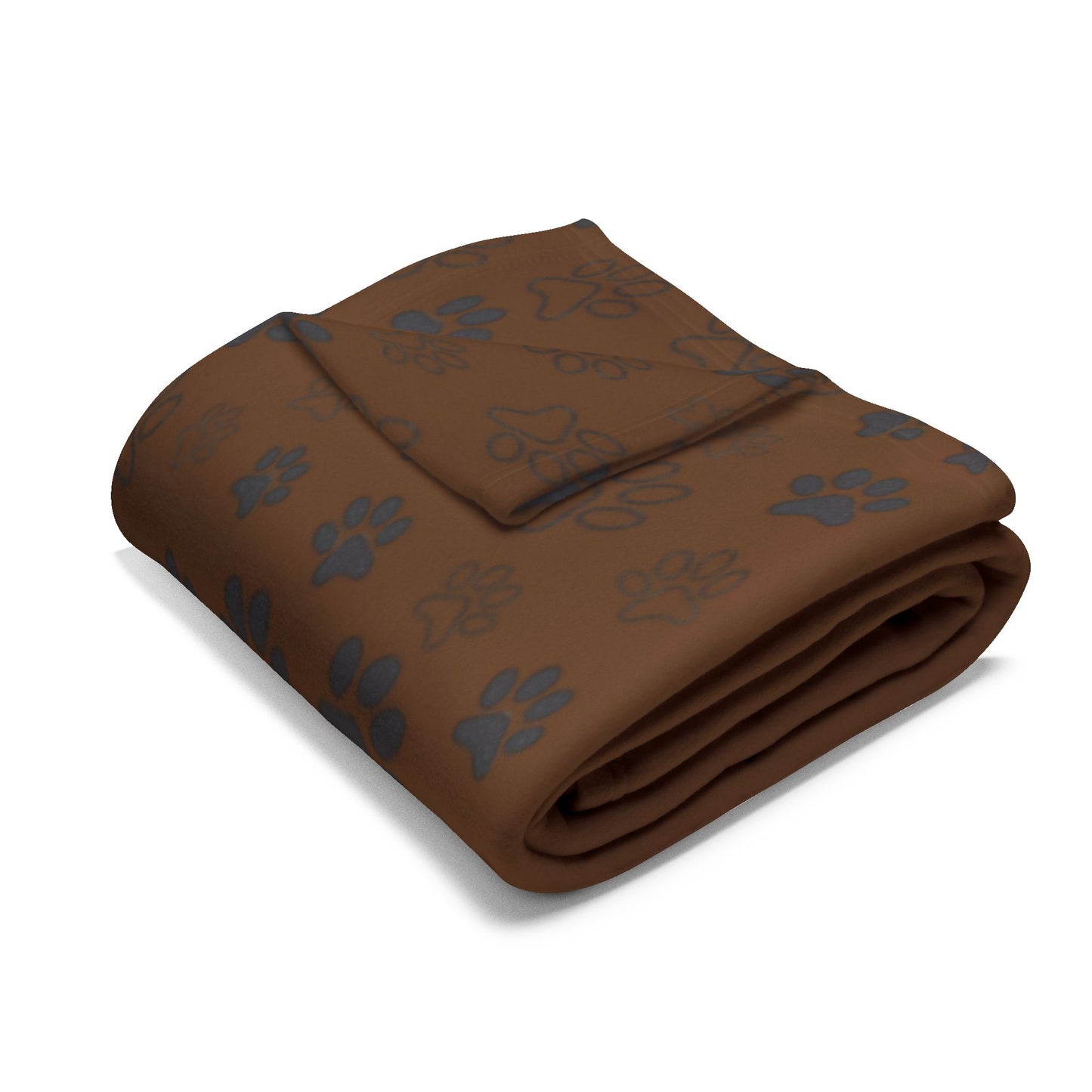 FAVLK Brown Paw Print Arctic Fleece Blanket