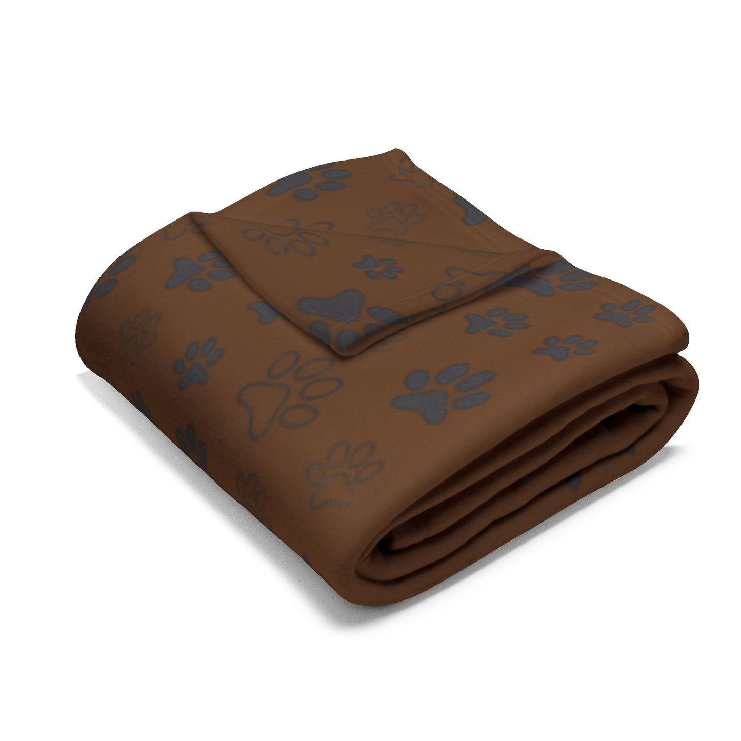 FAVLK Brown Paw Print Arctic Fleece Blanket