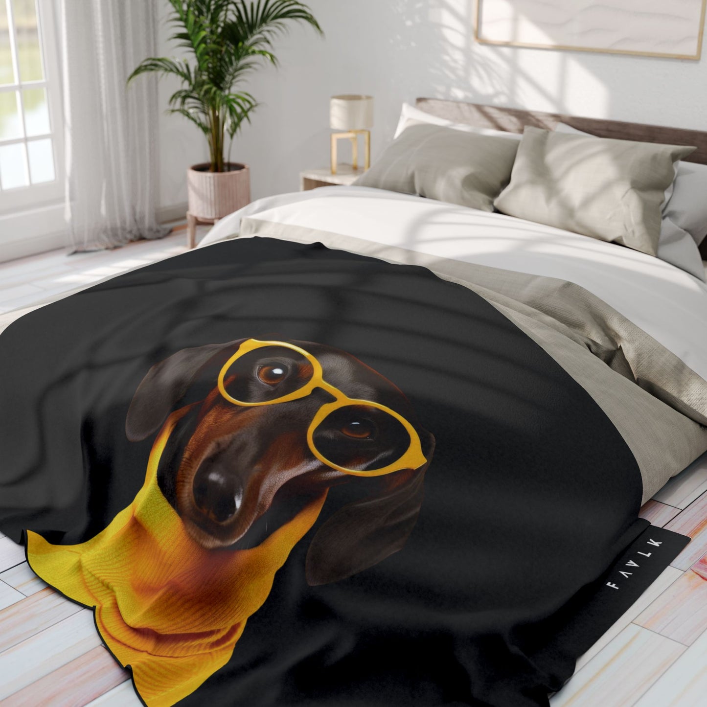 FAVLK Black Dachshund Arctic Fleece Blanket