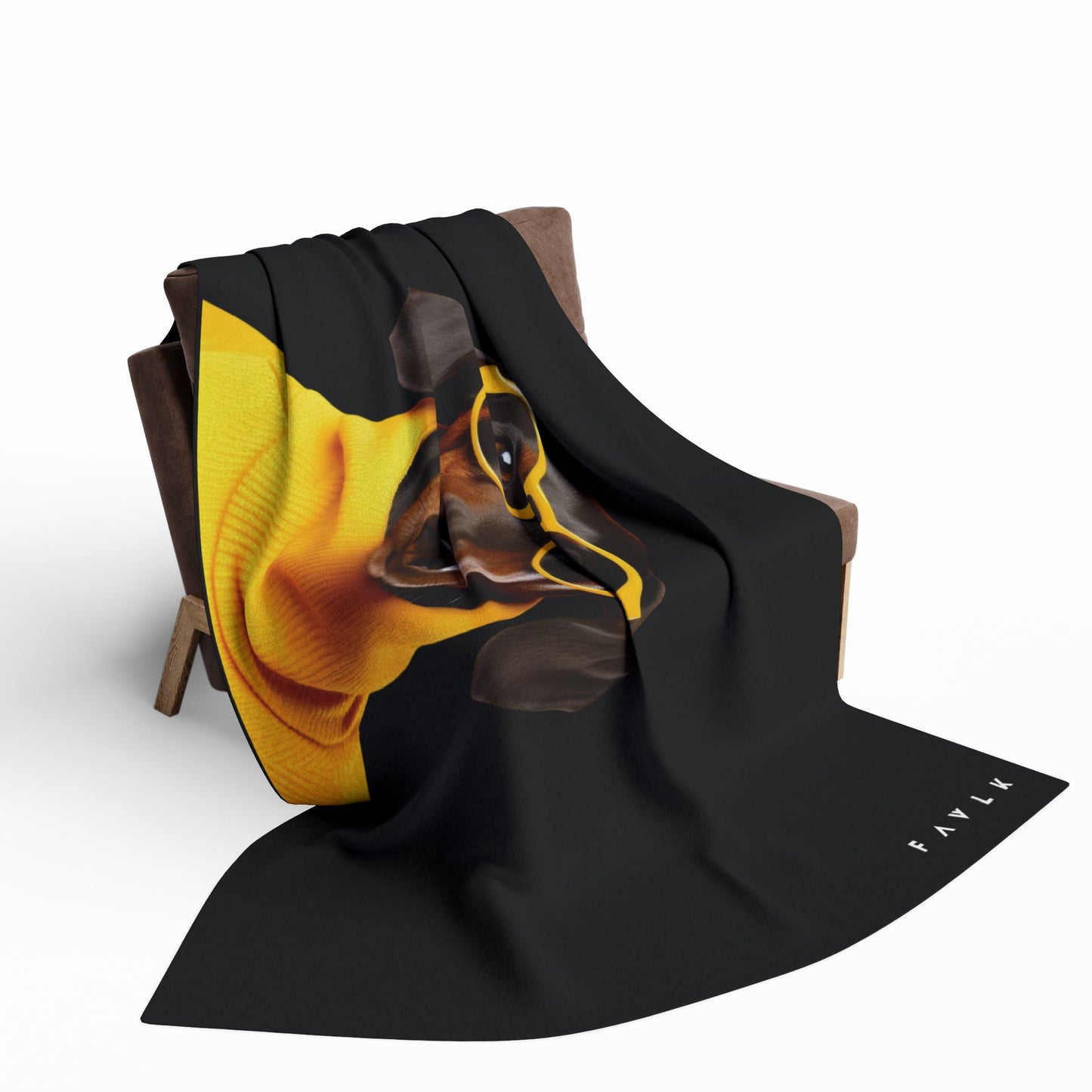 FAVLK Black Dachshund Arctic Fleece Blanket