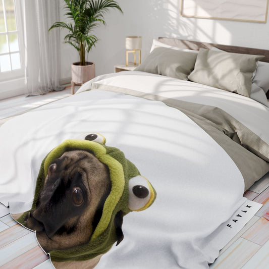 FAVLK Pug Arctic Fleece Blanket