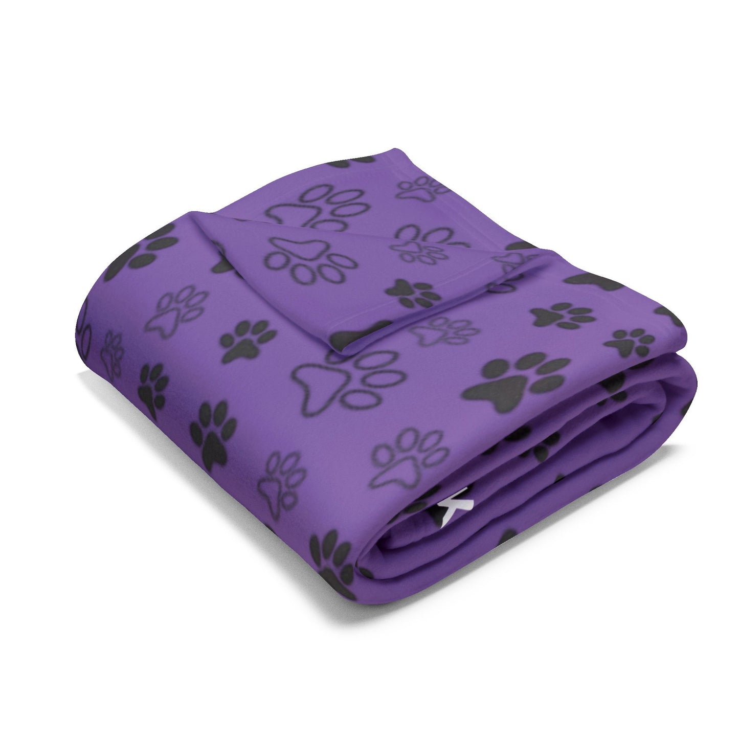 FAVLK Purple Paw Print Arctic Fleece Blanket