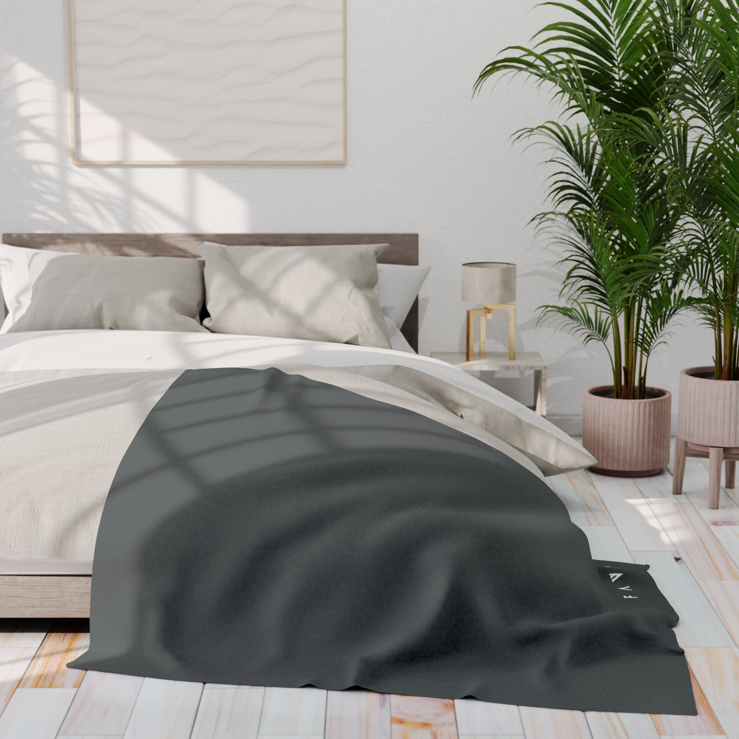 FAVLK Dark Grey Arctic Fleece Blanket