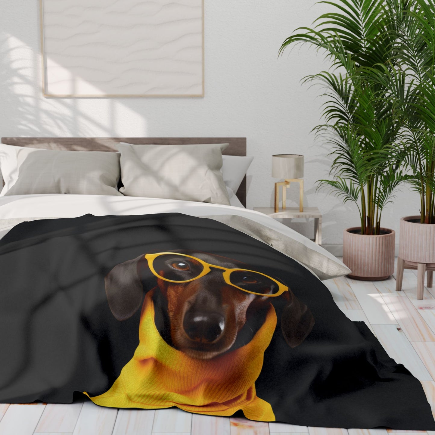 FAVLK Black Dachshund Arctic Fleece Blanket