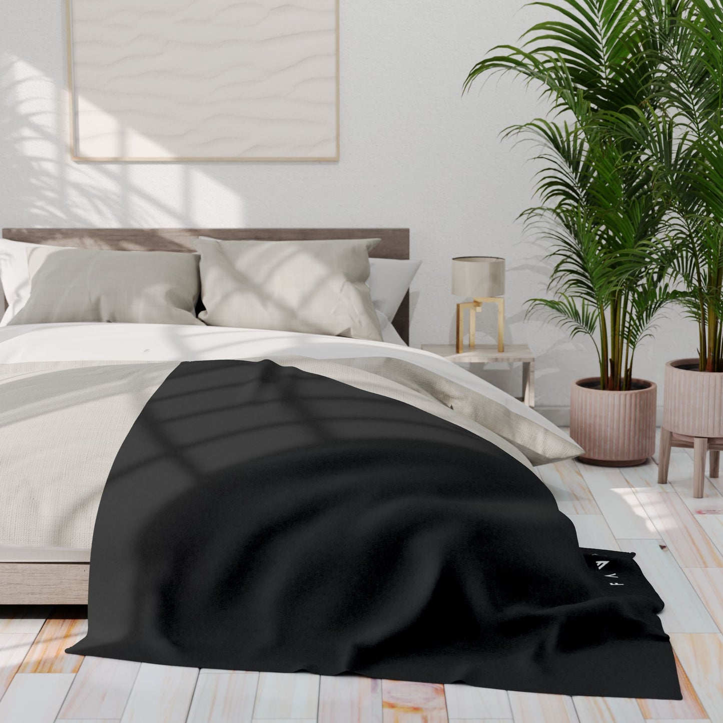 FAVLK Black Arctic Fleece Blanket