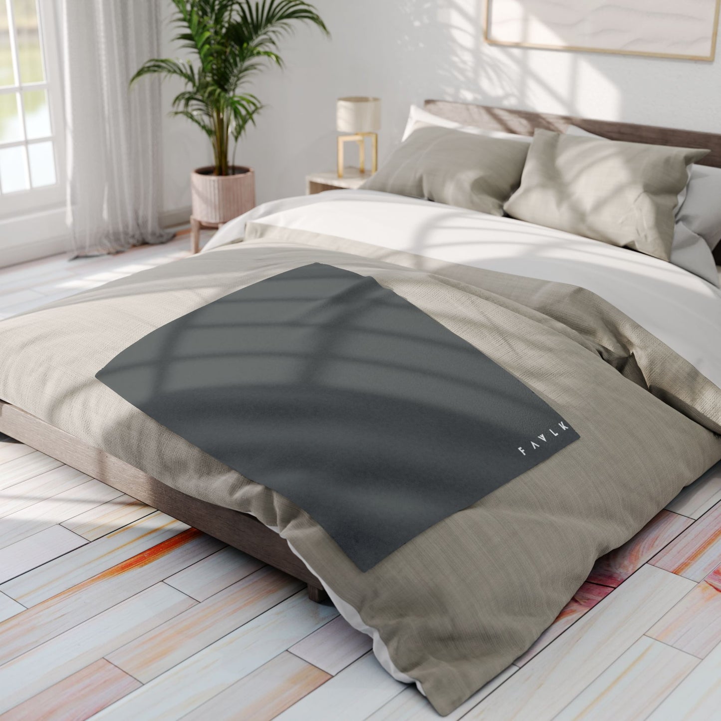 FAVLK Dark Grey Arctic Fleece Blanket