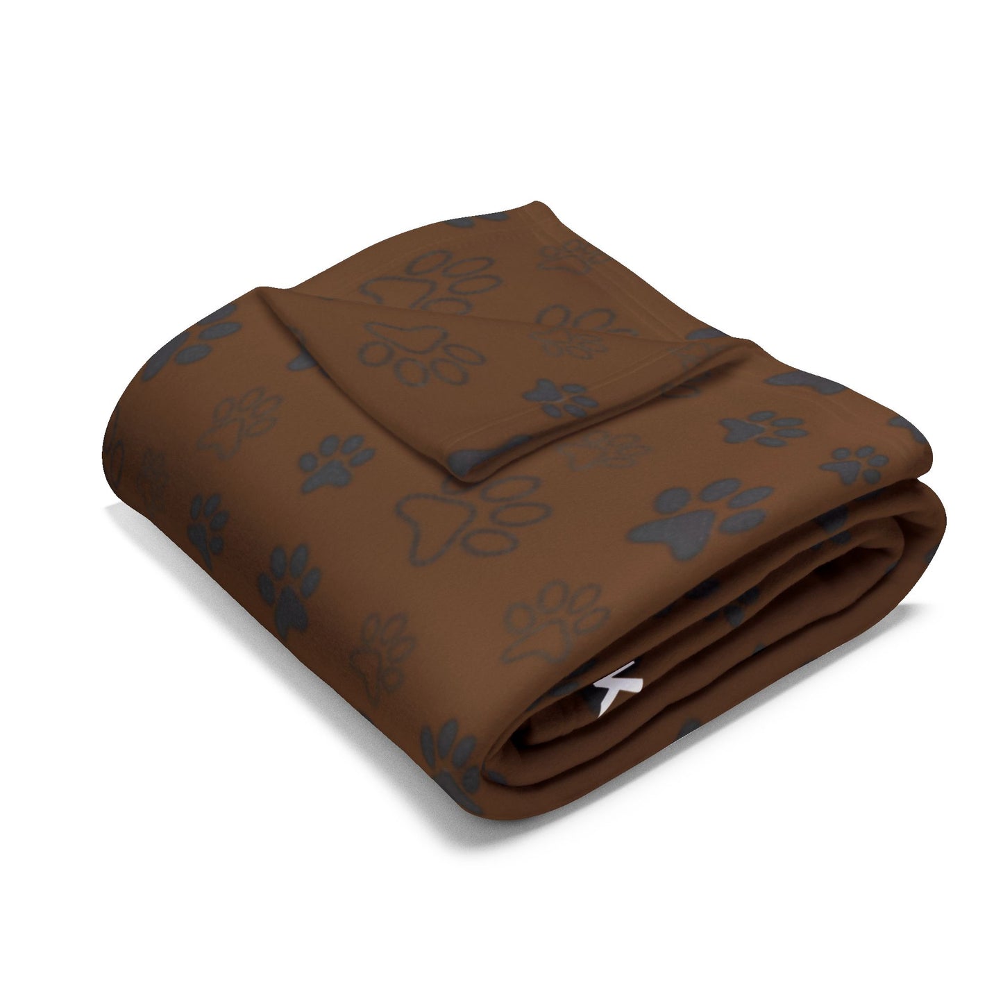 FAVLK Brown Paw Print Arctic Fleece Blanket