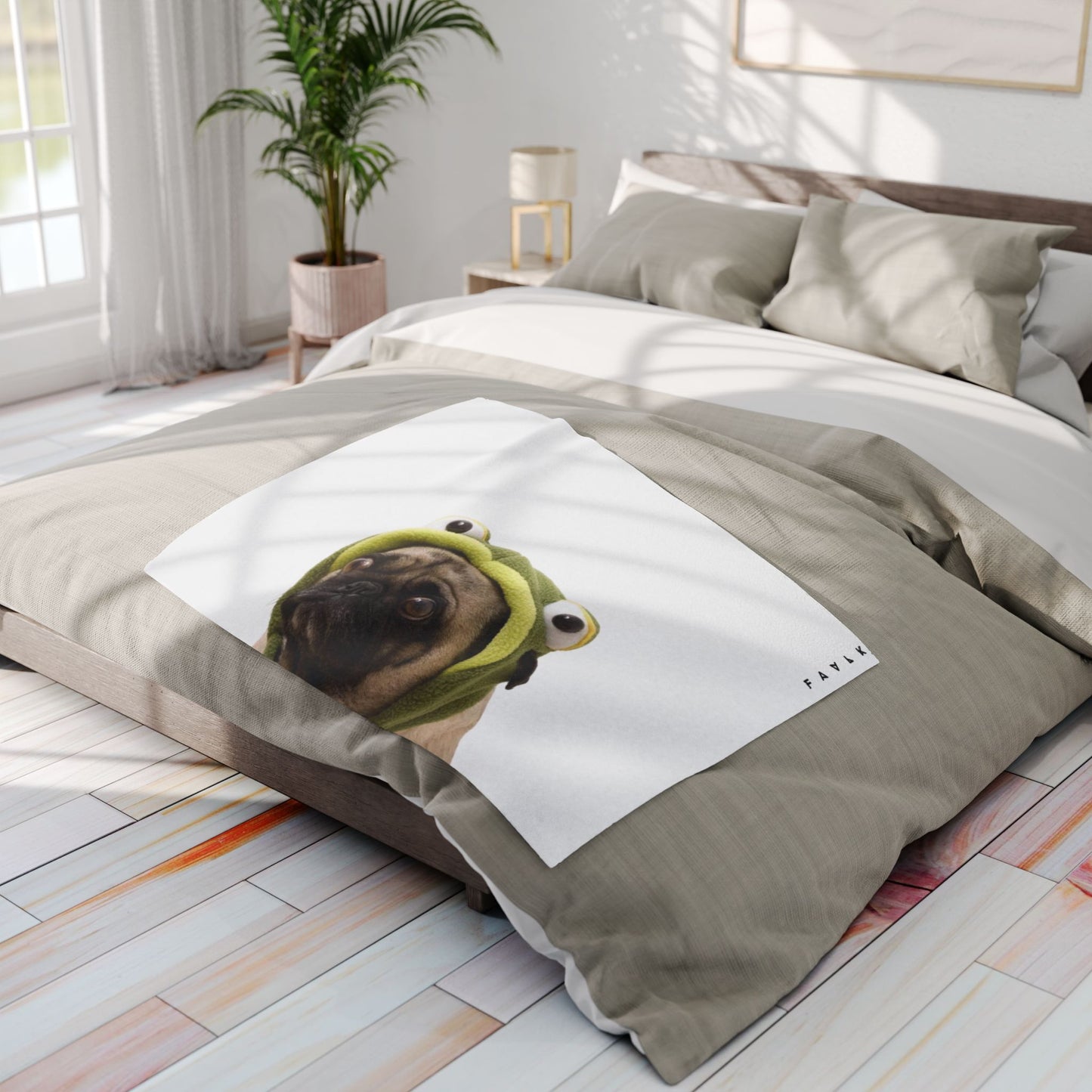 FAVLK Pug Arctic Fleece Blanket