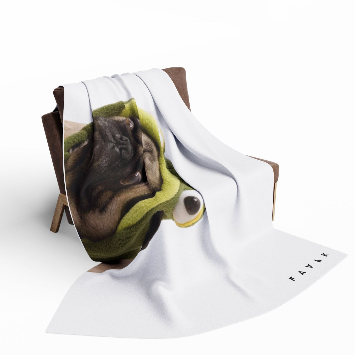 FAVLK Pug Arctic Fleece Blanket