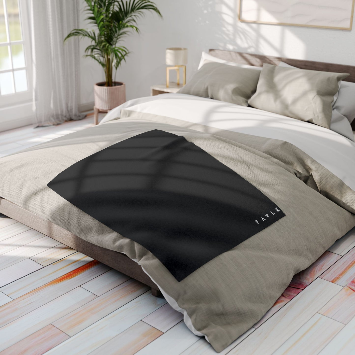 FAVLK Black Arctic Fleece Blanket