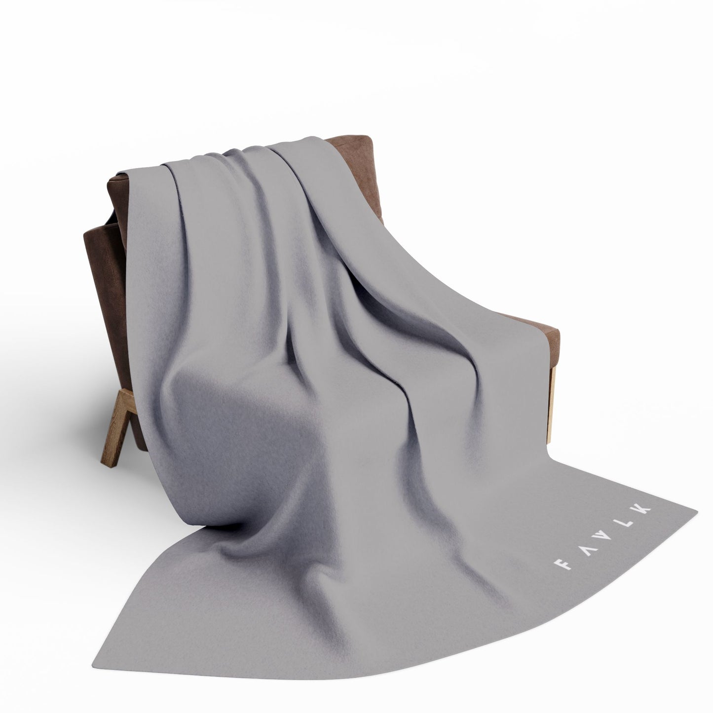 FAVLK Light Grey Arctic Fleece Blanket