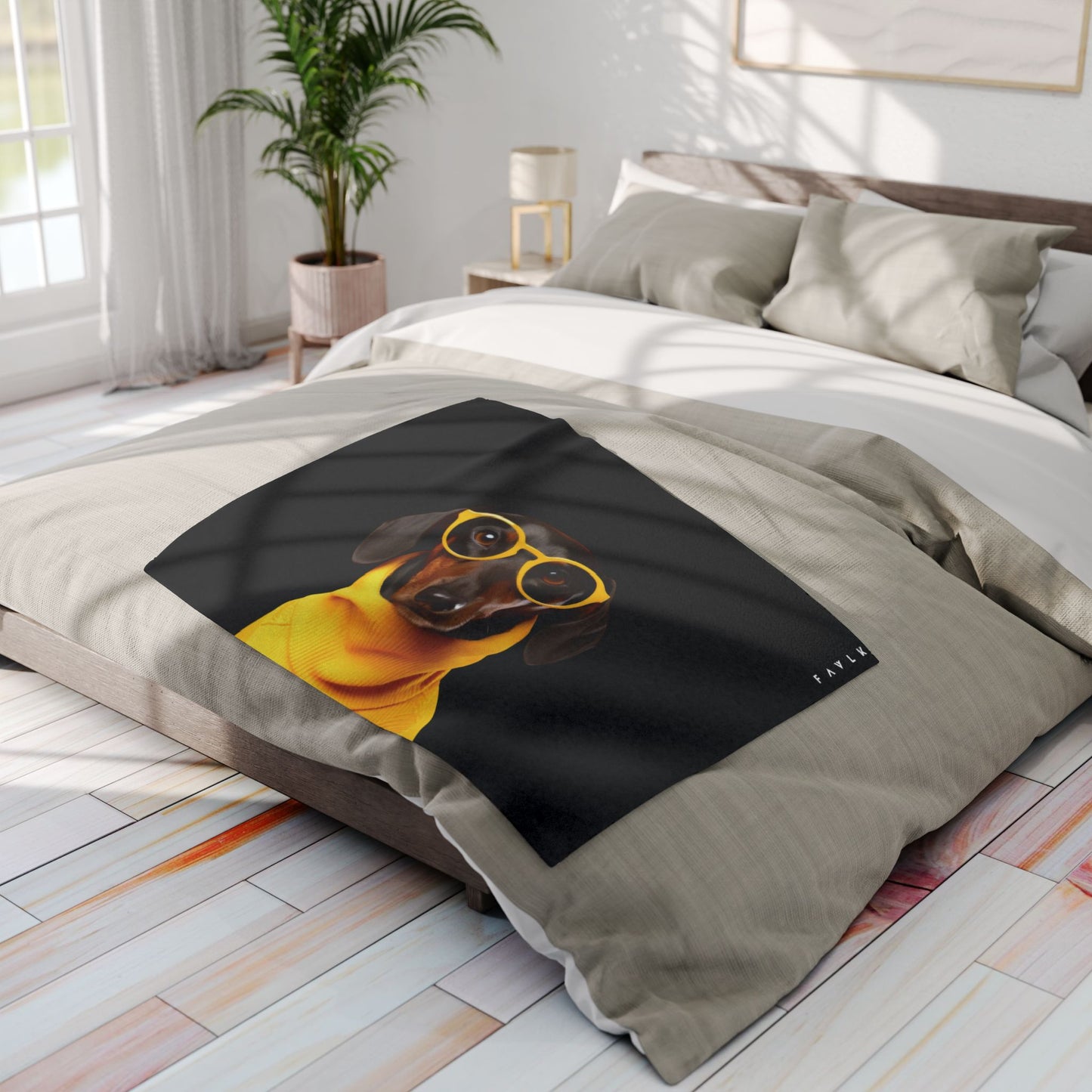 FAVLK Black Dachshund Arctic Fleece Blanket